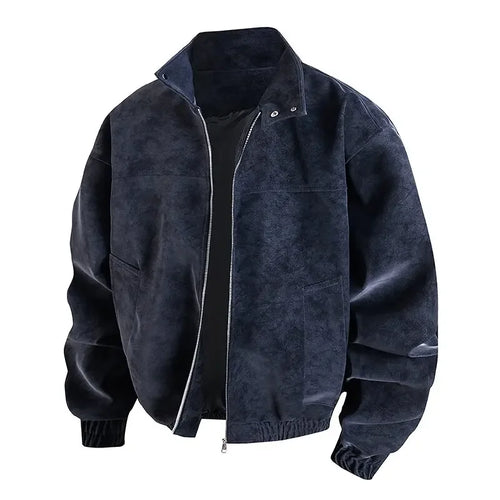 Autumn and Spring Fashion Trend American Vintage PU Leather Jackets Men Casual Loose Thick Warm Plus Size High Quality Outerwear