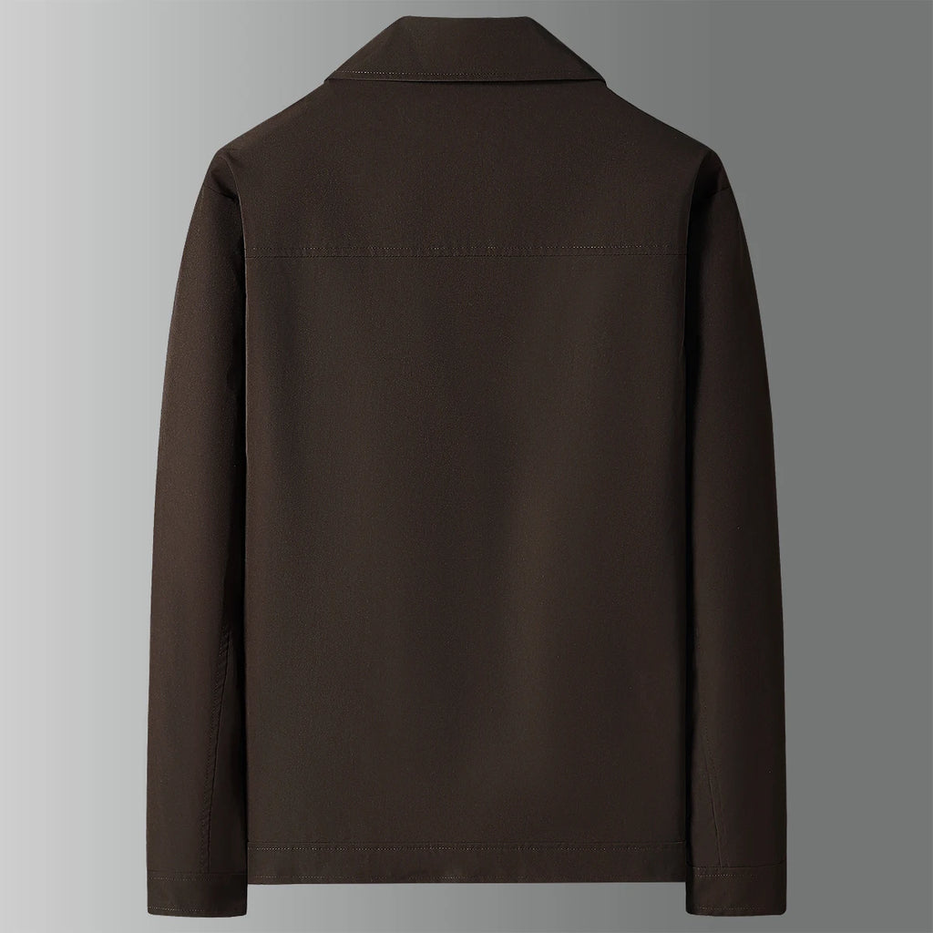 Men's Business Casual Jacket Brand Zipper Thin Spring Autumn Simple Solid Fashion Male Blazer Coats